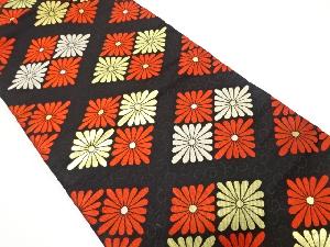 アンティーク　花菱模様織り出し名古屋帯（着用可）